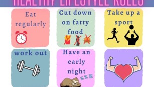 healthy lifestyle rules plakat