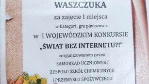 Dyplom ucznia Piotra Waszczuka